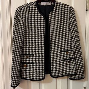 Evan Picone Black and White Blazer